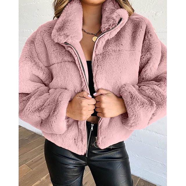 REDHOTYPE Women's Button Long Sleeve Brushed Jacket Coats with Pockets