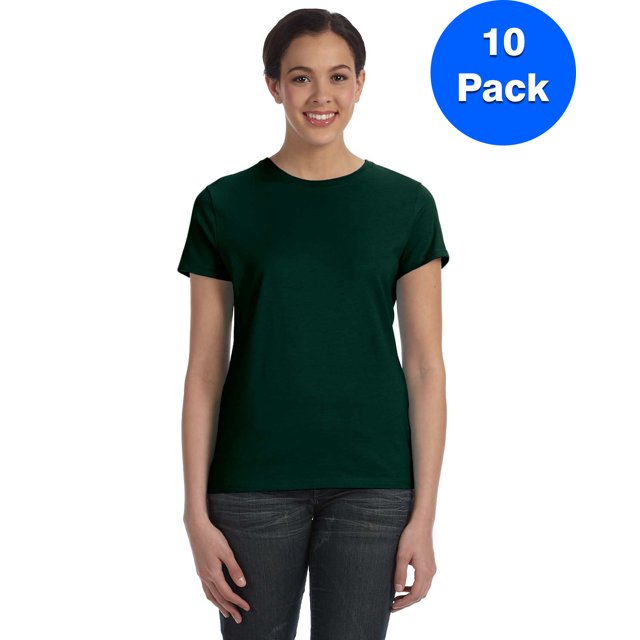 Hanes Women's Perfect-T T-Shirt - SL04 (Pack Of 10)