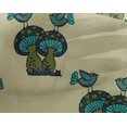 thumbnail image 4 of oneOone Georgette Viscose Fabric Bird & Mushroom Block Printed Fabric 1 Yard 42 Inch Wide, 4 of 4
