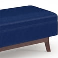thumbnail image 4 of Simpli Home Owen 36" Mid Century Velvet Upholstered Storage Ottoman in Blue, 4 of 8