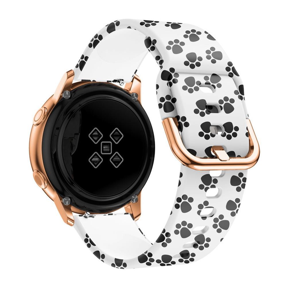 ALMNVO (Single pack 3pack) 20mm Compatible with Galaxy Watch 5 4 40/44mm Watch 5 Pro 45mm Samsung Galaxy Watch 4 Classic 42/46mm Galaxy Watch Active 2/3 Flower Silicone Pattern Replacement Strap