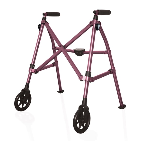 Able Life Space Saver Walker for Seniors, Two-wheel Folding Junior Walker, Short