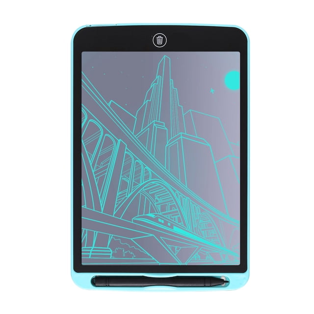 Graflsoa Tablette de Dessin LCD 10,5 Pouces pour Enfants - Écran Léger Unicolore, Fonction Effacement et Verrouillage, Pile Intégrée, Bleu (CR2025 Inclus)