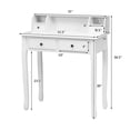 thumbnail image 2 of Costway Writing Desk Mission White Home Office Computer Desk 4 Drawer White, 2 of 10
