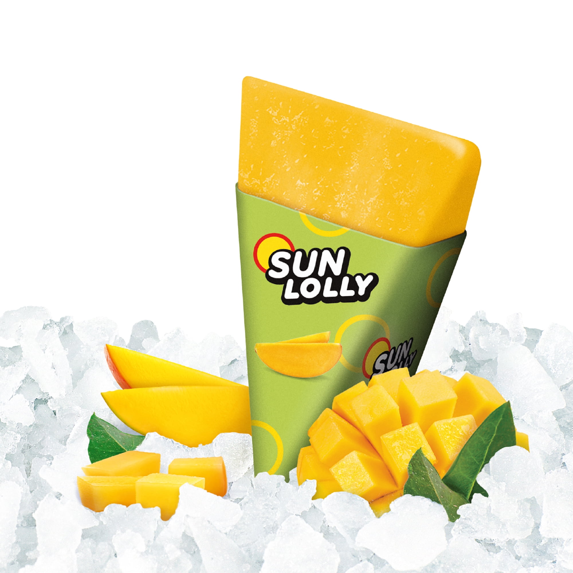 Sun Lolly Sucettes Glacées Saveur Mangue - 8 Unités