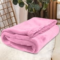 thumbnail image 1 of Flannel Blanket, Super Soft Warm Solid Fleece Blanket Throw Rug Sofa Bedding, 70x100cm Comfortable Machine Washable Velvet Conditioning Blanket Picnic Blanket Easy to Clean, 1 of 5