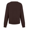 thumbnail image 4 of BLVB Chandails Chauds pour Femmes Col en V Classique Doux Chandail Confortable Ample Décontracté Manches Longues Automne Hiver, 4 of 5