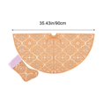 thumbnail image 3 of Yellow 35In Christmas Tree Skirt Christmas Tree Bottom Decoration For Merry Christmas Party Christmas Tree Decoration Comes With Socks Tree Skirt And Socks Set, 3 of 6