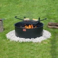 thumbnail image 4 of Pilot Rock 6 Pack 24” Steel Ground Fire Pit Ring Metal Cooking Grate, Black, 4 of 7