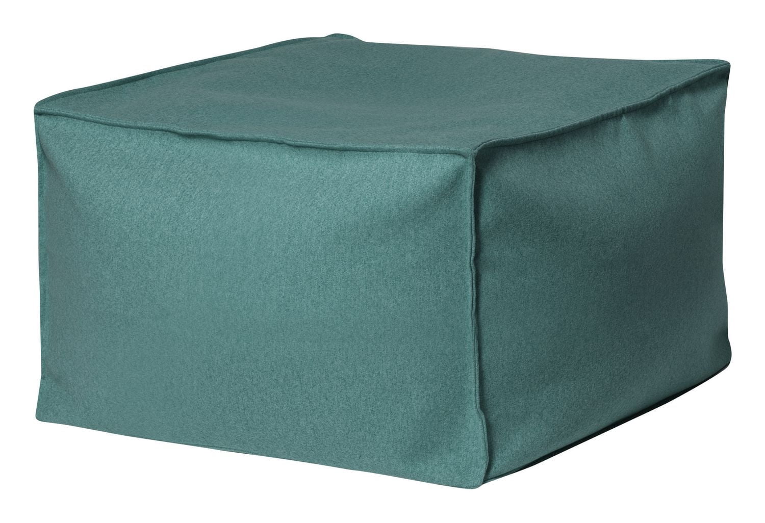 Gouchee Home Loft Felt Ottoman Pouf – Turquoise Faux Felt Bean Bag Footstool with Polystyrene Bead Filling, Removable Shell & Machine Washable for Living Room or Office