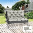 thumbnail image 2 of Outsunny Garden Bench Cushion with Backrest, Non-Slip 2 Seater Soft Pad, 2 of 10