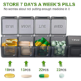 thumbnail image 2 of Pill Organize Weekly Pill Box, 7 Day Pill Case With Large Capacity, 2 of 4