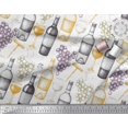 thumbnail image 3 of Soimoi polyester Crepe Fabric Grapes,Wine Glass & Bottle Print Fabric by Yard 42 Inch Wide, 3 of 3
