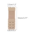 thumbnail image 3 of INSPIRE CHIC Women's Elastic Bra Hook Extensions 3 Rows 2 Pcs Apricot 3 and White, 3 of 6
