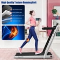 thumbnail image 3 of Gymax 2 in 1 Folding Treadmill 2.25HP Running Machine w/ Dual Display Silver, 3 of 10