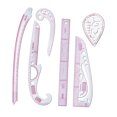 thumbnail image 2 of Dress Makers Ruler Styling Sewing French Curve Ruler Set Fashion Design Rulers Metric Rulers Set for Pattern Makers, Tailors 6 Pieces, 2 of 8