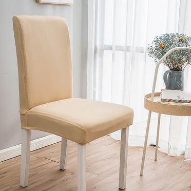 TopLLC Chair Covers for Dining Room, Stretch Solid Color Chair Slipcovers, Soft Breathable Dust-proof Spandex Decorative Seat Cover Elastic Removable Washable Universal Chair Protector for Kitchen