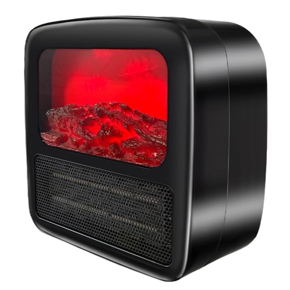 Birdeem Electric Fireplace Heater- 1500W Portable Space Heater- Small Fireplace with Realistic Flame Effect- Overheating Protection- Portable Mini Fireplace Heater For