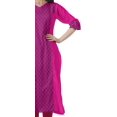thumbnail image 3 of Moomaya Kurti Imprimée pour Femmes, Kurta Tunique Longueur Genou, Hauts à Col en V, Robe Grande Taille, 3 of 6