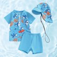 thumbnail image 2 of Newborn Baby Girls Swimsuits 3 Piece Swim Short Sleeve Bathing Suits Swim Shirts and Rash Guards Size 6M, 2 of 3