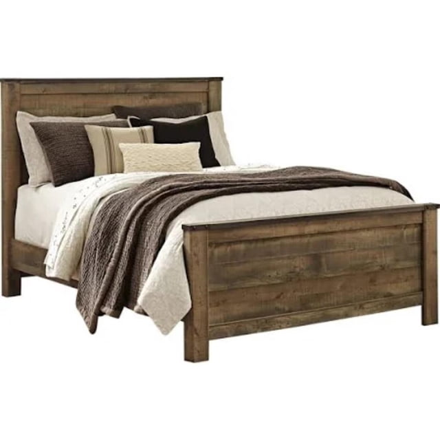 Ashley Furniture Trinell Queen Panel Bed in Brown