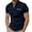 Navy, variant on Adult Men's Polo T Shirts Short Sleeve Button Tees Shirts Loose Fit Blue Mens Beach Outfit