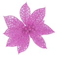 thumbnail image 2 of 5Pcs Glitter Hollow Artificial Christmas Flower Ornament  Tree Garland Decor Red One Size, 2 of 13