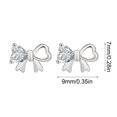 thumbnail image 3 of Small Earring Set for Women, Silver Cubic Zirconia Earrings Set Butterfly Earings for Womens Festival Earrings, Tiny Flower Heart Butterfly Stud Earring Hypoallergenic Diamond Stud Earring Set, 3 of 6