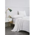 thumbnail image 3 of Chaps 3-Piece Jersey Knit Microfiber Quilt and Sham Set - Solid Coverlet Comforter, 3 of 7