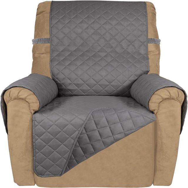 2024 Reversible Quilted Sofa Cover Water Resistant Slipcover Furniture Protector Washable Couch Cover with Non Slip Foam and Elastic Straps for Kids Dogs Pets (Small Pink/Beige)