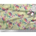 thumbnail image 3 of Soimoi Crepe Silk Fabric Fruits,Swim Ring & Goggles Summer Designs Print Fabric by Yard 42 Inch Wide, 3 of 3