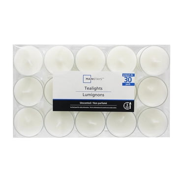 Mainstays 30PK Lumignons blanc, non parfumé