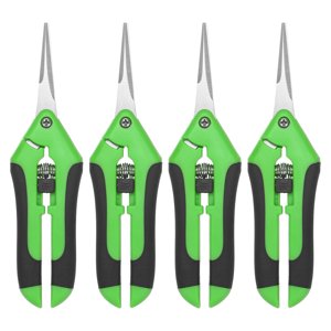 Uxcell 4-Pack Bypass Pruning Shears for Garden, 6.6 Inch Stainless Steel Scissors