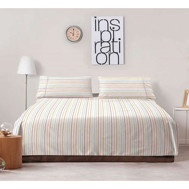 Ensemble de draps à rayures peintes Fabstyles Multi Queen