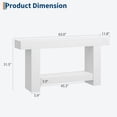 thumbnail image 3 of Longue Table Console, Table de Canapé Style Ferme à 2 Niveaux derrière le Sofa, Console d'Appoint Rectangulaire avec Rangement pour Couloir, Vestibule, Entrée, 3 of 5