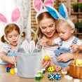 thumbnail image 4 of Home Improvement Saving Home Textile Storage Storage Containers with Lids Easter Basket Easter Bunny Basket Green Cute Bag with Foldable Ears Tote Bags for Easter Home Essentials, 4 of 6