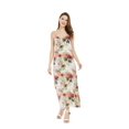 thumbnail image 5 of Robe Maxi à Imprimé Floral Hawaïen Luau pour Femme, Encolure Cœur, m Pastel Coucher de Soleil Néon, 5 of 5