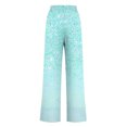 thumbnail image 4 of Pants for Women, Womens Fashionable Striped Printed Drawstring Wide Leg Pants, 4 of 5