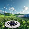 thumbnail image 4 of 12 Pack Solar Garden Lights Outdoor - 8 LED Solar Ground Lights, Waterproof In-Ground Landscape Lighting for Pathway, Lawn, Patio, Yard, and Walkway, 4 of 6