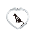 thumbnail image 1 of Cat Black And White Animal Mirror Travel Magnification Portable Handheld Pocket Makeup, 1 of 3