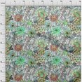 thumbnail image 4 of oneOone Tissu en Coton Cambrique Pêche Foncée Floraux Matériel de Robe Tissu Imprimé Tissu au Mètre 56 Pouces de Large, 4 of 4