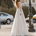 thumbnail image 4 of Ketyyh-chn99 Robes Formelles pour Femmes et Robes de Soirée Robe de Mariée Robe Maxi Soirée Élégante Robes Élégantes Robe de Soirée Formelle pour Invitée de Mariage Blanc,m, 4 of 5