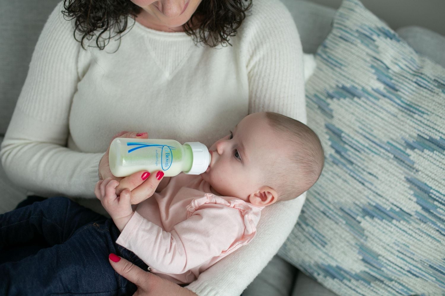 Dr. Brown's Natural Flow Level 1 Narrow Baby Bottle Silicone Nipple, Slow Flow, 0m+, 100% Silicone Bottle Nipple, 6-Pack