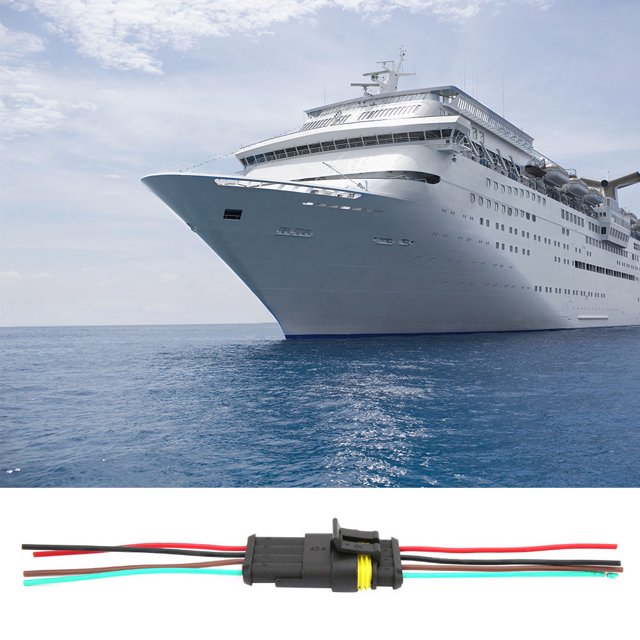 Car Waterproof Connector, Waterproof Practical Safe Connection Waterproof Electrical Connector Convenient for Marines for Trucks for Boats for Cars 4P,5P,6P