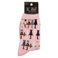 thumbnail image 1 of K. Bell Chaussettes Crew en Mélange de Coton pour Femmes, 9-11, Rose, 1 of 1