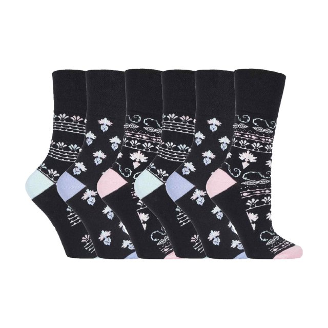 Gentle Grip - 6 Paires Chaussettes pour Femmes Gentle Grip Non Élastiques