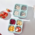 thumbnail image 1 of Fridja Summer Savings Bento Lunch Box，4 Compartment Snack Containers, Divided Bento Snack Box, Reusable Lunch Box for Kids Teens Adults,Food Storage Containers for School, Work and Camp,Green, 1 of 5