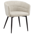 thumbnail image 1 of Bouclair Beige Fabric and Metal Accent Chair, 1 of 5