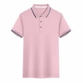 thumbnail image 2 of Timegard Womens Tops Plus Size Breathable Lapel V Neck Button Short Sleeve Loose Blouse Summer Casual Unisex, 2 of 8