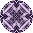 thumbnail image 1 of Ahgly Tapis Rond Lavable en Machine Intérieur Transitionnel Fleur Rose, 4 Pieds Rond, 1 of 7
